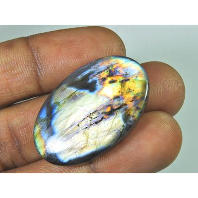 23X35MM Natural Labradorite Purple Spectrolite Oval Cabochon Loose Gemstone SK-3267