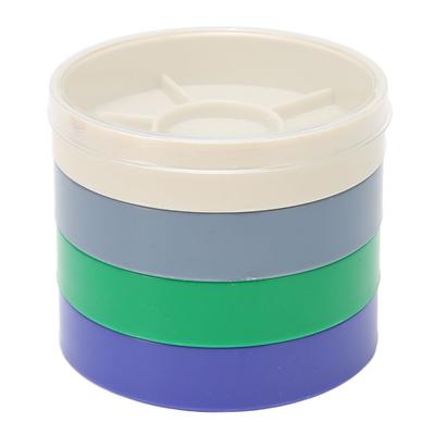 5-Schicht-Design Uhrenteile-Aufbewahrungsbox Bunte Fächer Runde Form Uhrenwerkzeuge-Aufbewahrungsbox Tragbarer Koffer Kunststoffmaterial