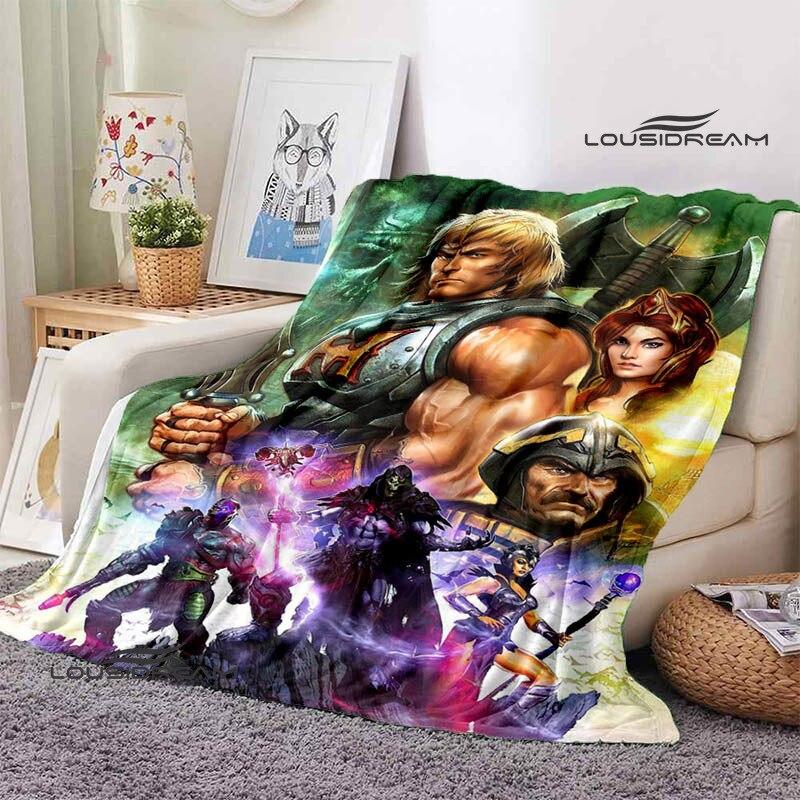Cartoon Universe Master HE-MAN Printed Blanket Children Warm Beautiful Blanket Flannel Soft and Comfortable Birthday Gift