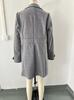 Cross2025 Autumn/Winter Elegant Plus Size Mid-Length Woolen Coat with Lapel and Button Design