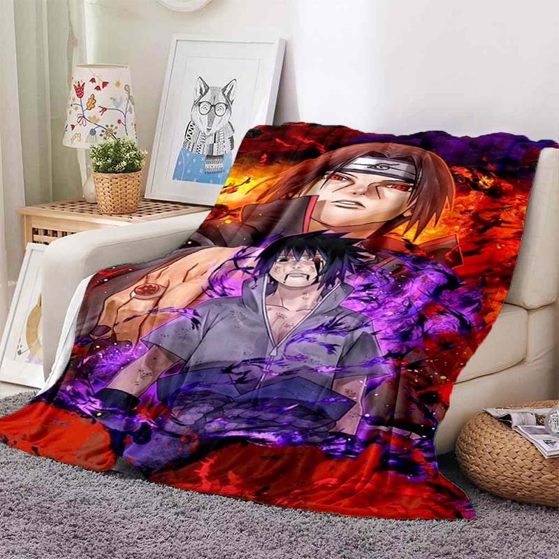 NARUTOUzumaki Naruto anime print blanket, warm and comfortable flannel blanket, suitable for bedrooms, sofas, beds, chairs, picn
