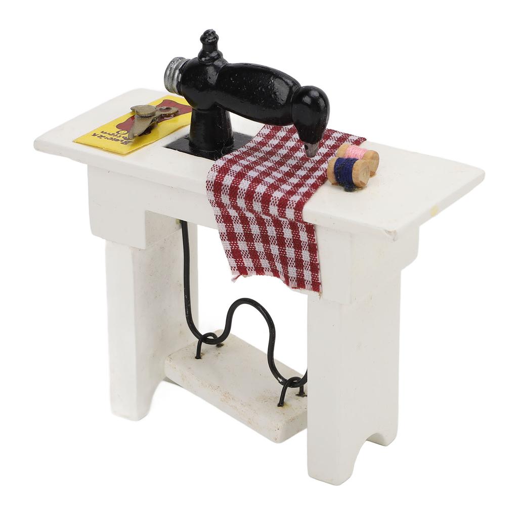 1:12 Dollhouse Miniature Sewing Machine Vintage Dollhouse Furniture Accessory Simulation Sewing Mach