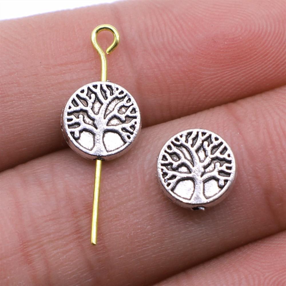 20pcs Charms Tree Antique Silver Color Lucky Tree Pendant Charms Life Tree Charms For Jewelry Making