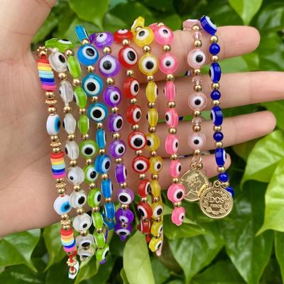 Amulet Nazar Oval Evil Blue Eye Charm Bracelet High Quality Chain Bracelets for Women Men Prayer Jewelry