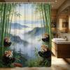 Cherry Blossom Duck Shower Curtain Machine Washable All Season Waterproof Privacy Protection Spring Nature Design Elegant12Hooks