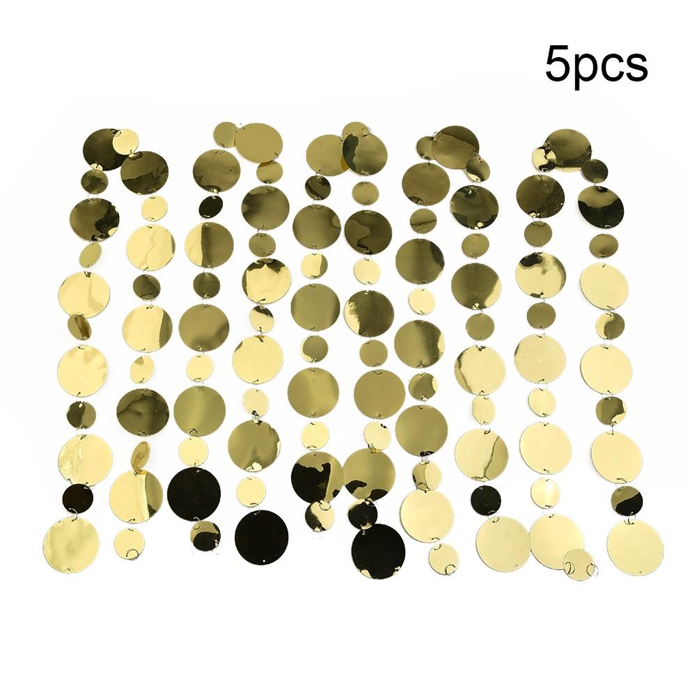 

ПВХ Блестки Блестящая Занавеска Круглость Блестящая Занавеска 5 Полос золотой