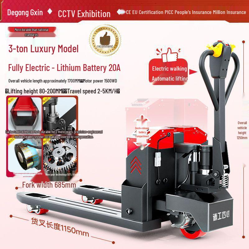 All-Terrain Electric Forklift for Warehouse and Construction Pallet Handling