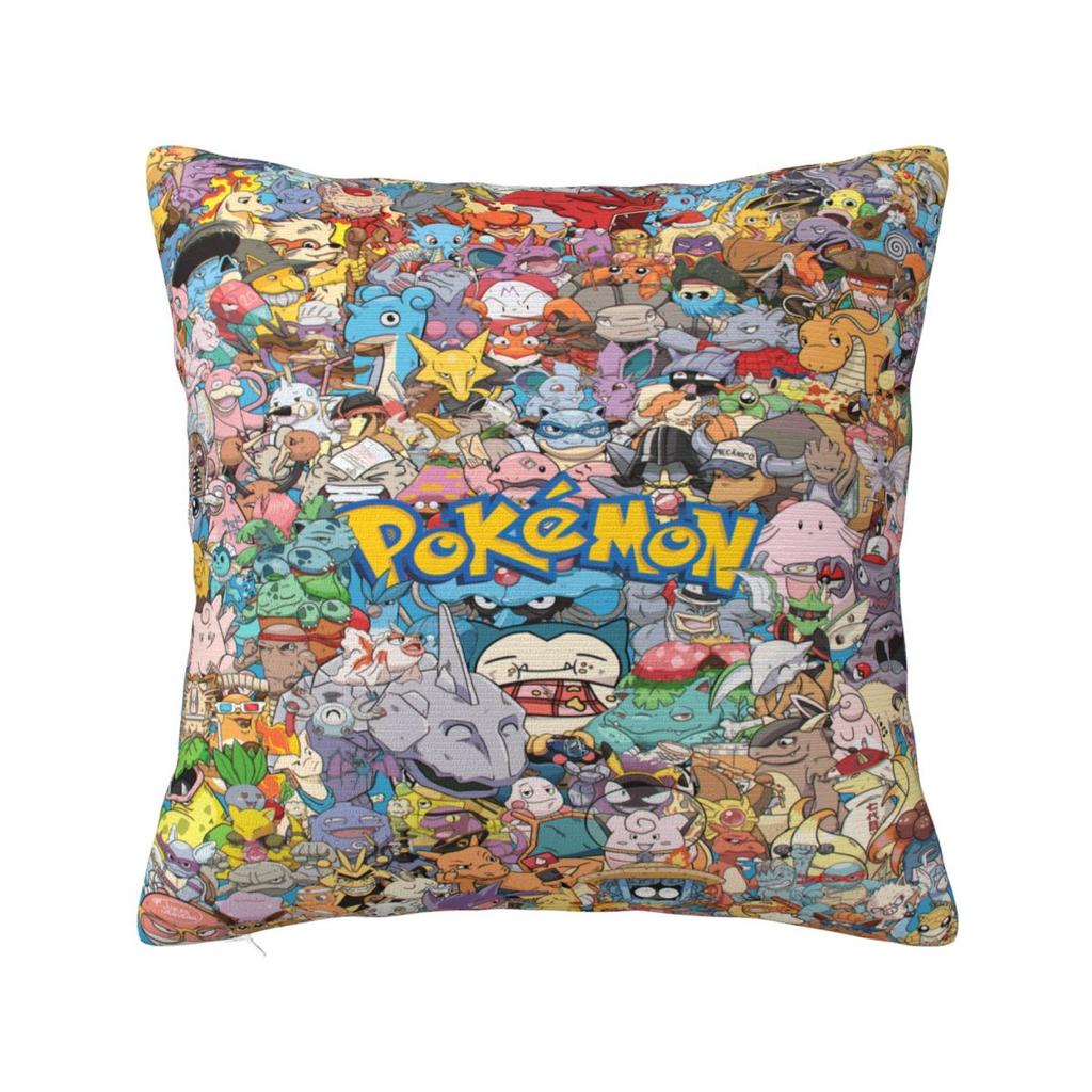 Pikachus Pillowcase Merch Soft Cushion Cover Throw Pillow Cover Home Decor Square Multi-Size