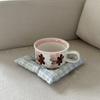 1PC Table Mat Placemat Dining Table Kitchen Heat Resistant Cup Mat Homemade Cotton Cup Mat Fabric Photography Props 15x15cm