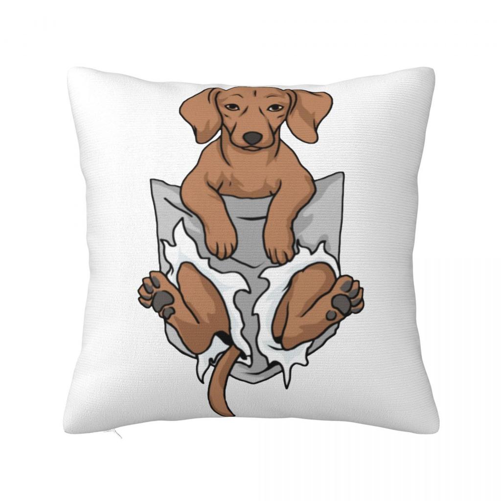 My Lovely Daschund Pillow Case Dachshund Wiener Sausage Doxie Dog Cushion Cover Awesome Zipper Decorative Pillowcover for Seat