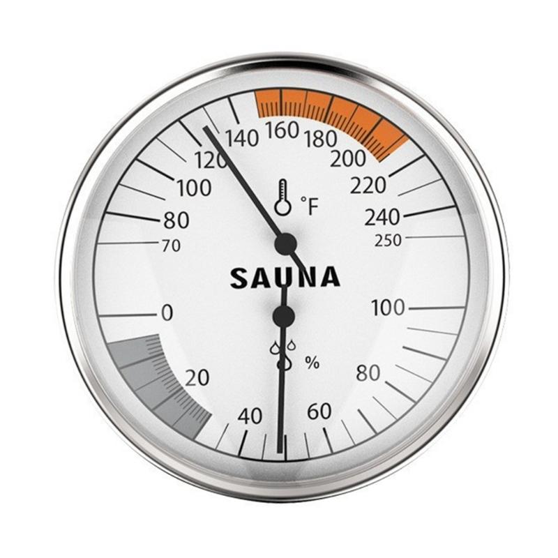 Sauna Temperature Humidity Gauge Rustproof Housing Extreme Heat Resistant for Home Spas