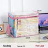 Transparent Cartoon Book Storage Bag with Cover: Dustproof, Portable, and Ideal for Student Books & Toys