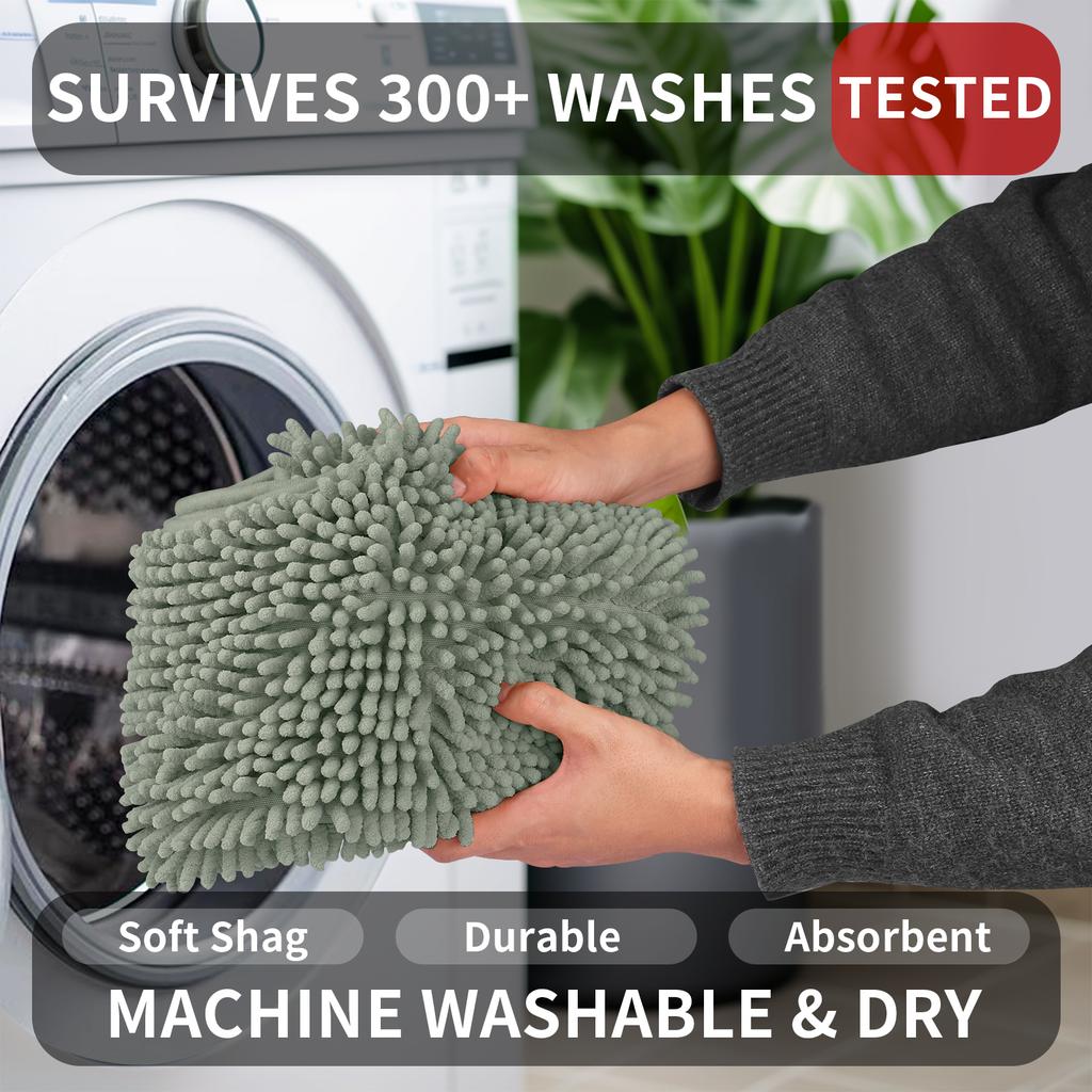 Luxus-Chenille-Toilettenteppiche U-Form 50x50cm Weich Saugfähig Rutschfest Konturiert Badezimmerteppiche Waschmaschinenfest Konturierte Badematten