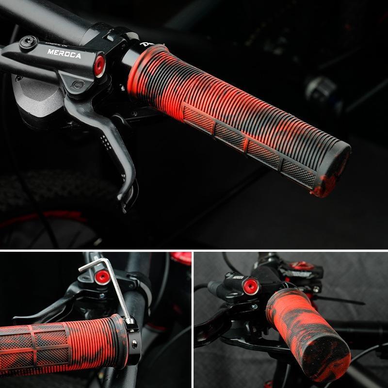 A Pair of Mountain Bike Accessories Bicycle Handle Cover Color TPR Silicone Bicycle Antiskid Pair Handle Straight Handle