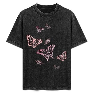 Pastell Schmetterlinge T-Shirt Custom Design Dein eigenes Anime Figuren T-Shirt für Männer Grafik