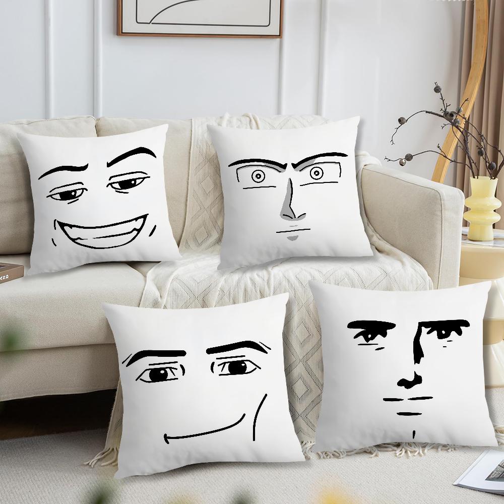 Meme Face Comfortable Soft Pillow Sigma Case Boy for Man Sofa Living Room Home Funny Office Decor and Protective Covers