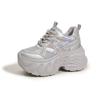 Thick-soled Inner Height Increase Dad Shoes Women's 2025 Autumn New Mesh Shoes Ultra-light Soft-soled Women's Shoes Casual Sports Shoes