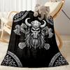 Viking Compass And Wolves Blankets Are Suitable for Living Rooms,making Them an Ideal Choice for Outdoor Travel and Gifts.