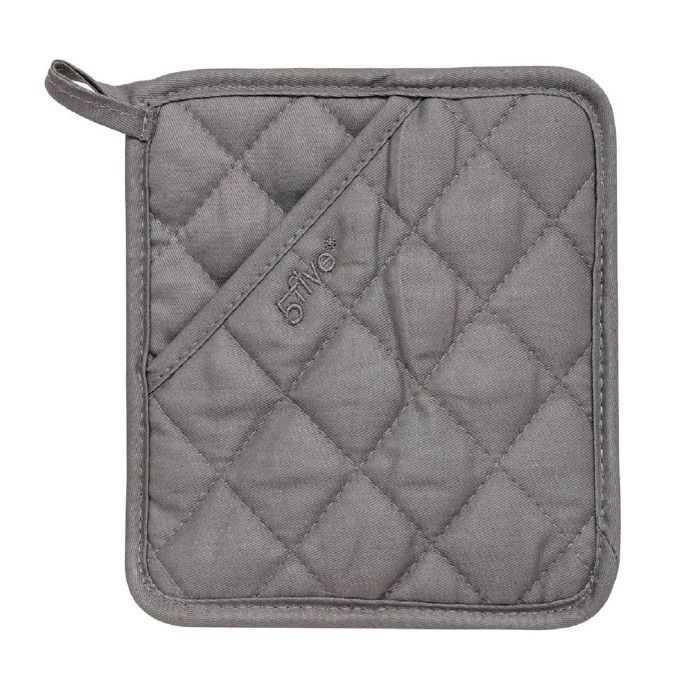 Manique de cuisine - Gris - 21x18 cm - 37% polyester - Lavable