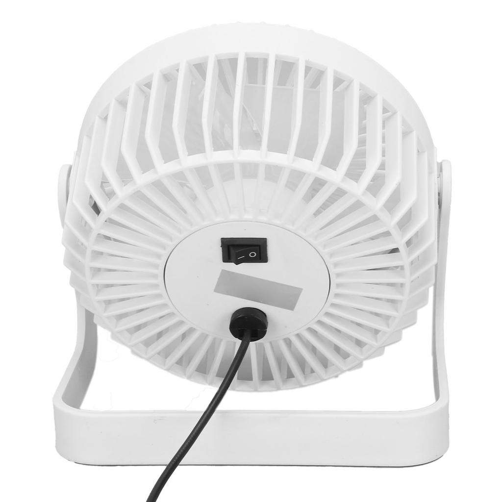 USB Fan 360 Degree Regulable Quiet Operation Portable 5V 2.5W 13x13x10cm Plastic Table Fan for