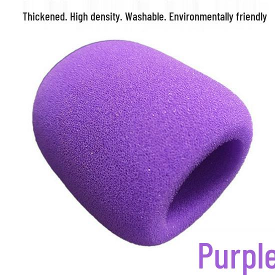 U-Shaped Thickened Microphone Sponge Cover: Reusable, Dustproof, Anti-Spray Protection for Stage, Home, and KTV Use.