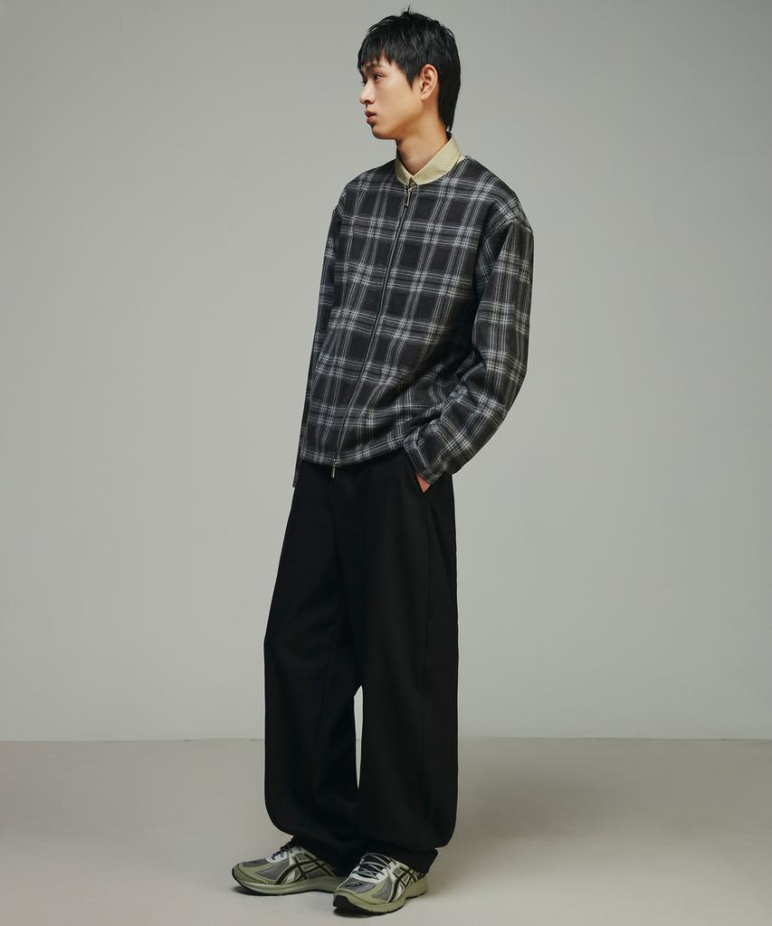 SIGNATURE Brushed Semi-Balloon Fit Slacks [Black]
