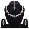 American Diamond AD with Colorful Crystal Necklace Jewellery Set for Women/Girls | Perfect for Weddings, Parties & Festive Occasions