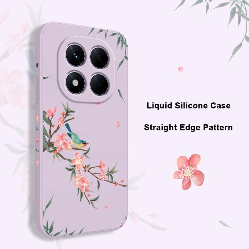 Falling Sakura Phone Case For Xiaomi Poco F7 X7 X6 F6 M6 M5 M5S F5 X5 F4 X4 M4 F3 M3 X3 Pro 4G 5G GT Silicone Cover