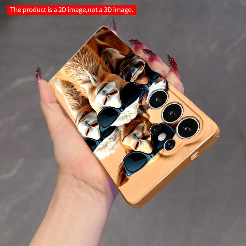 2DFlat Samsung phone case Sunglasses Squad: Camels & Cow Cool Combo Applicable to Galaxy S22 S23 S24 S25ULTRA S26 A12 A13 A14 A15 A16