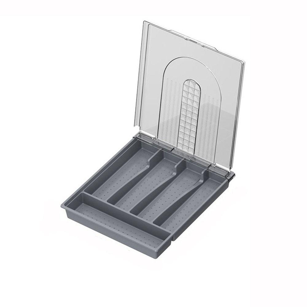 Large Capacity Silverware Drawer Organizer Plastic Cutlery Separation Trays Drawer