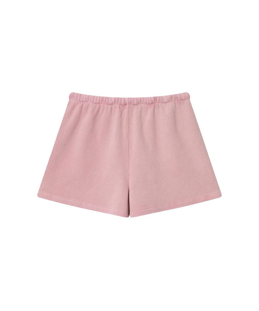 Iuteu Pigment Waffle Shorts / Light Pink