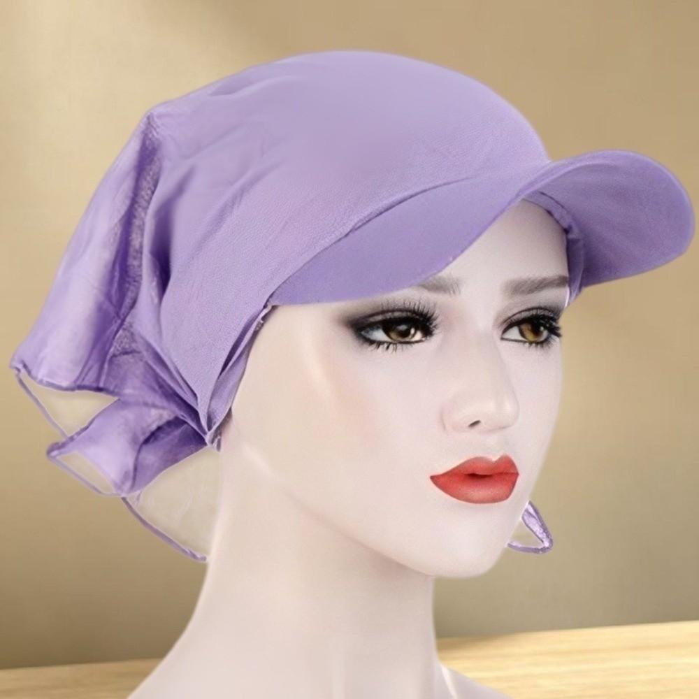 Pre-Tied Style Turban Hat Breathable Sun Protection Hat Fashion Sun Visor Hat  Outdoor Summer