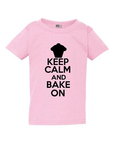Keep Calm And Bake On Pastry Cake Sweets Funny Toddler Kids T-Shirt Tee Unisex T-Shirt M