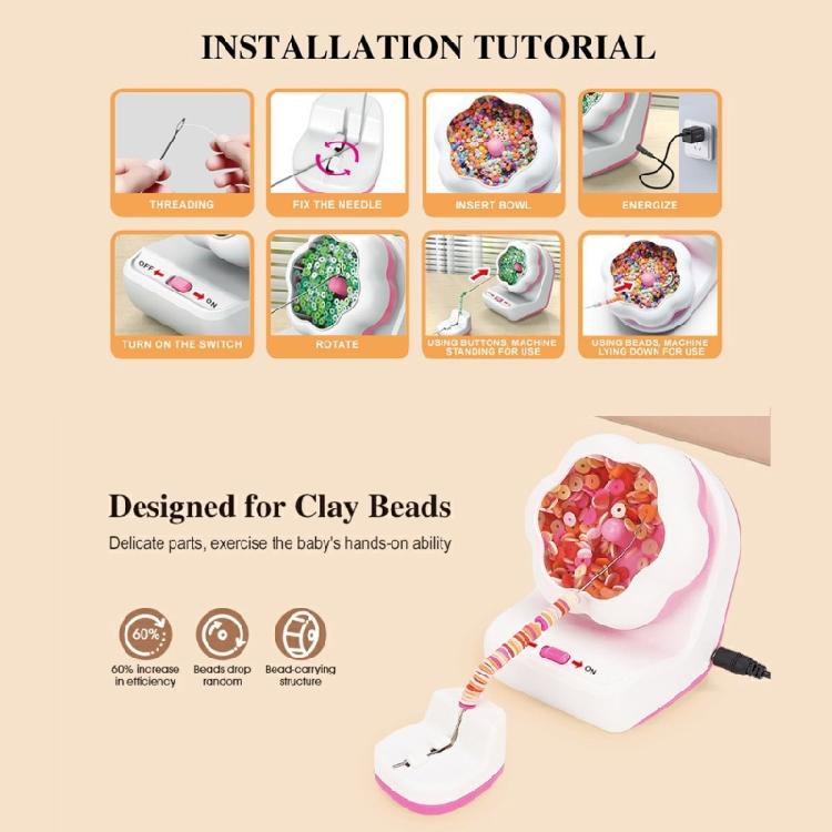 Easy To Use Electric Automatic Beading Machine Functional Electric Automatic Bead Stringing Tool for Enthusiasts
