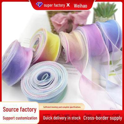 Colorful Gradient Fishtail Ribbon for Flower Cake Packaging and DIY Gift Box