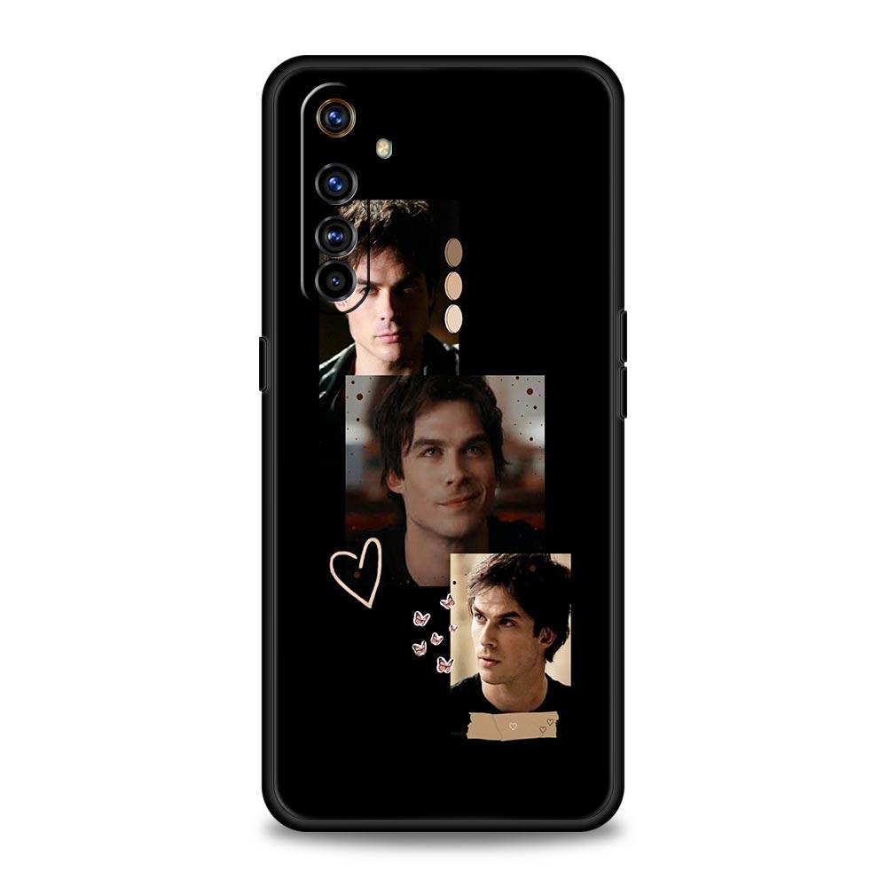 The Vampire Diaries Damon Phone Case For Realme 12 11 10 6 7 9 Pro Plus 8 5G C35 8i 9i GT2 GT3 GT5 GT Neo 2 3 5 Black Cover