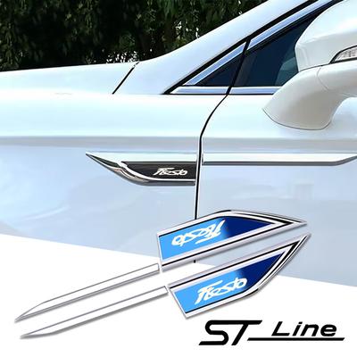 2pcs Car Accessory Side Doors Blade Car Stickers for Ford Taurus Kuga Fiesta Focus Mondeo Escape St Stline Vignale