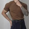 "Men's High-End European and American Fashion Summer T-Shirt: Breathable, Light, Short-Sleeve Casual Top"