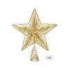 Wrought Iron Luminous Glitter Treetop Star Christmas Decoration