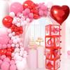 129 Valentinstag Ballon-Girlande Bogen-Set für Valentinstags-Hochzeiten, Verlobungs-Jubiläumsfeiern und Andere Dekorationen