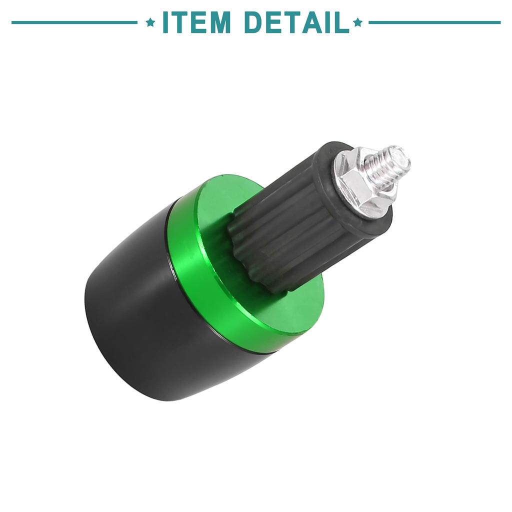 ACROPIX Handlebar End Cap Plug Bar End for CNC Motorcycle 18mm Universal Green 2pcs