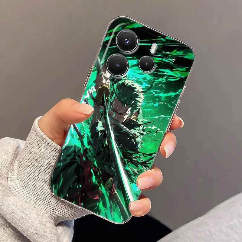 ZORO Roronoa One Pieces Case For Xiaomi Redmi Note 15 14 13 12 11 10 Pro Plus 5G Cover For Redmi 15C 15 14C 13C Clear Phone Case