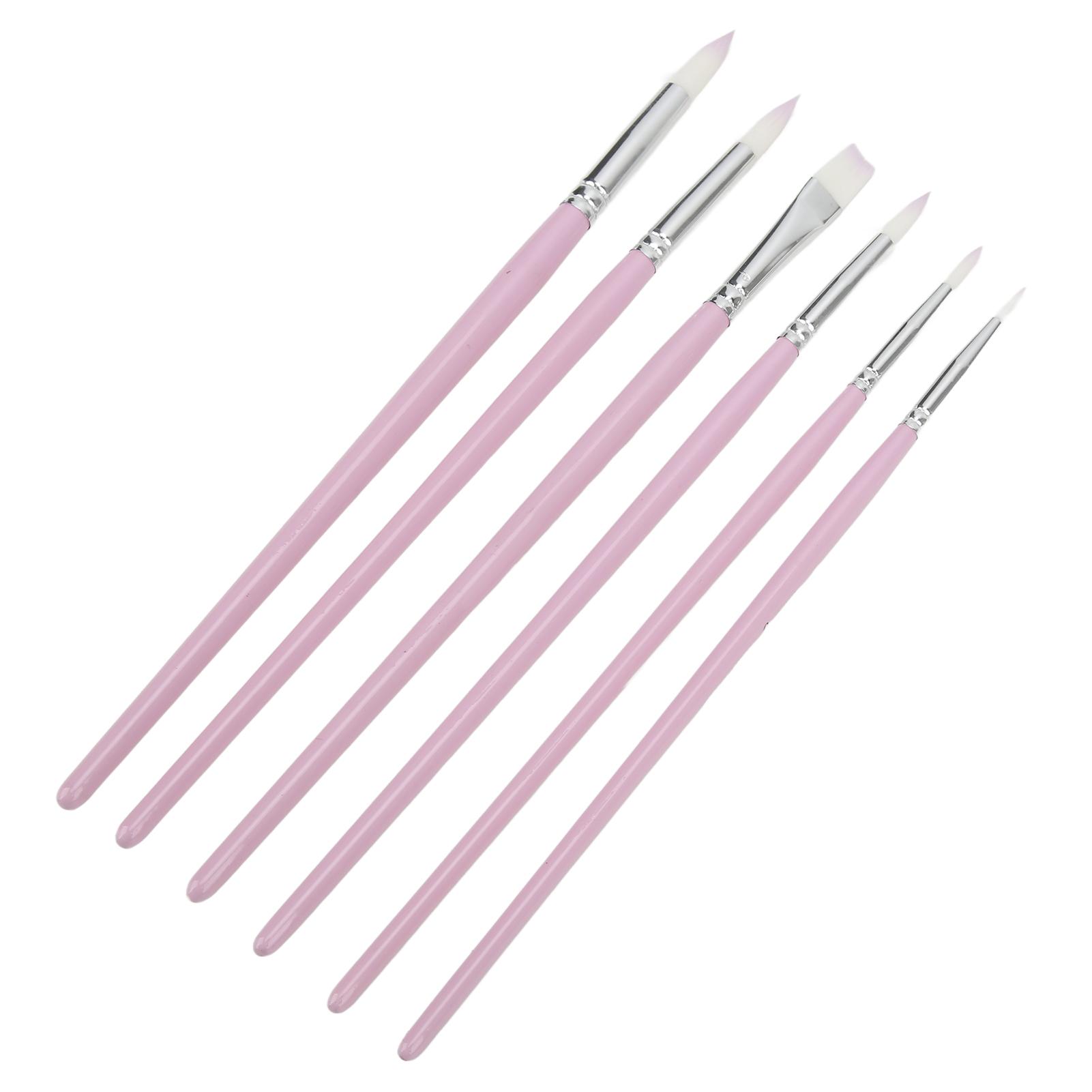 

6Pcs Watercolor Brushes Multifunctional Easy Cleaning Wide Application Premium Material Durable Paintbrush SetHibiscus