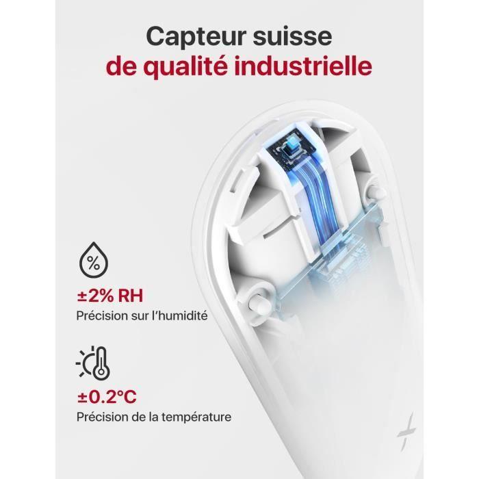 Thermomètre Hygromètre WiFi - X-SENSE - STH54 - Précision ±0,2°C - Notifications Smartphone - Portée 500m