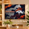 Custom Name Denver Broncos 5D Diamond Painting Personalized Full Drill Diamond Art Kit Gift