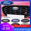 Ny 2026 Bilklistermärke Aluminium Bilemblem 12,5x5cm för Ford Ranger Explorer Focus 3 Fiesta Fusion Escape Kuga Transit Edge Mondeo