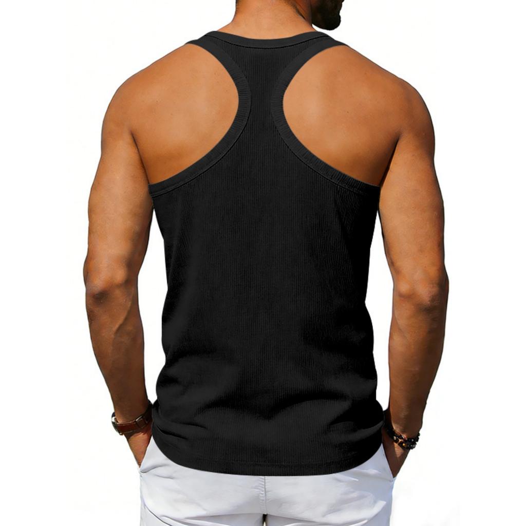 Herren Freizeit Gestreiftes Stretch Sport Tanktop Feuchtigkeitsableitend Schnelltrocknend Atmungsaktiv Basisschicht Fitnessstudio Weste für Sporttraining