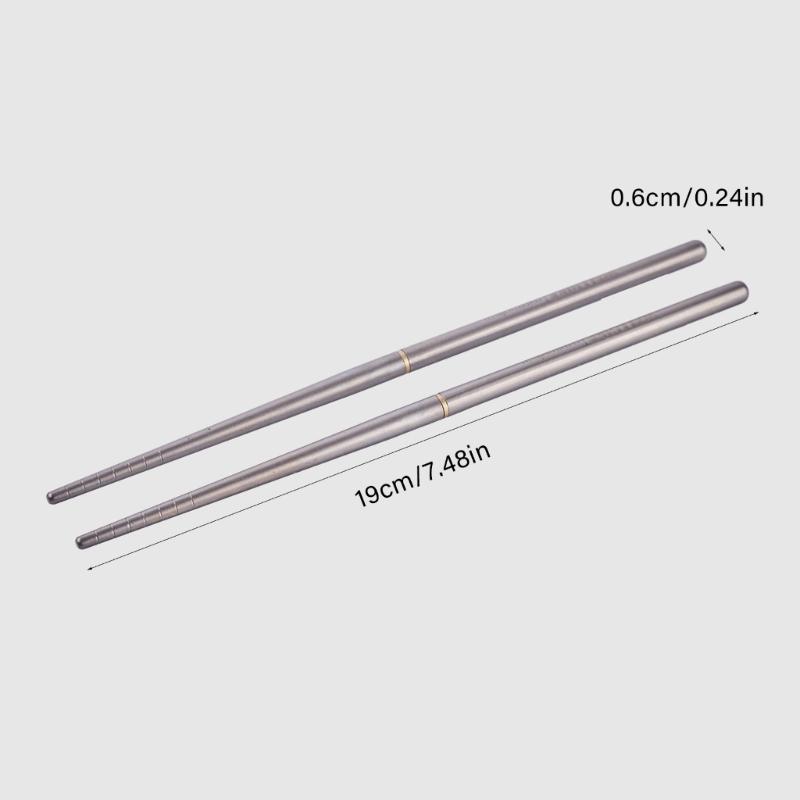 Titaniums Folding Chopsticks with Easy Storage Design High Hardness Materials Suitable for Long Service Use In Hiking