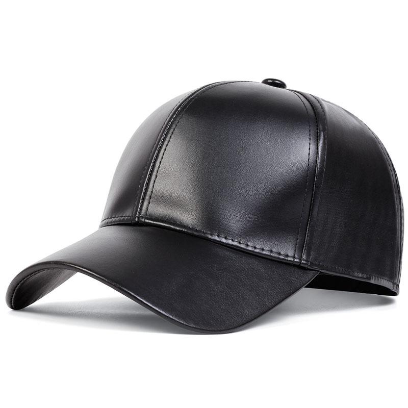 PU Leather Hat, Spring and Autumn Style, Men's and Women's Baseball Cap, Sun Shading Duckbill Cap