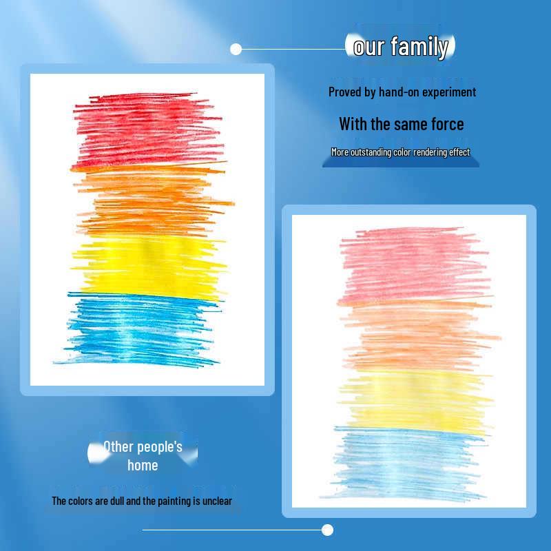 Chen MG 48/24-Color Oil-Based, Water-Soluble Colored Pencils with Watercolor Brush for Beginner Painters